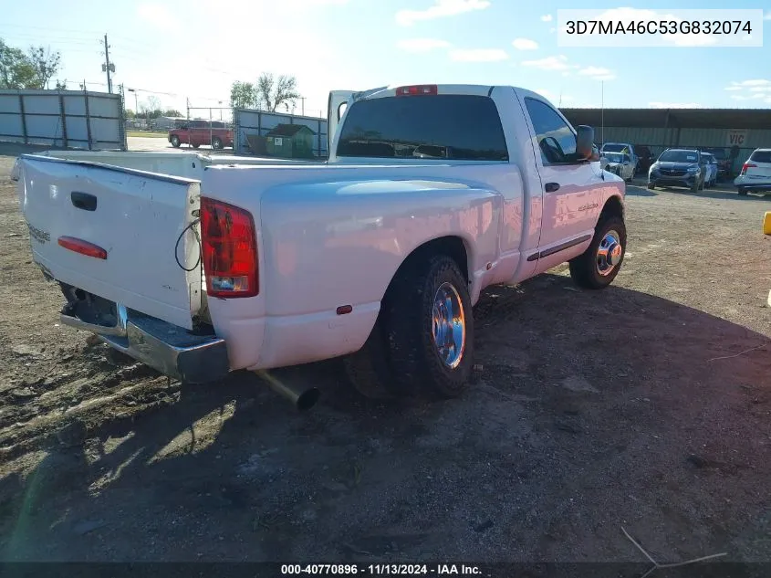 2003 Dodge Ram 3500 Slt/Laramie/St VIN: 3D7MA46C53G832074 Lot: 40770896