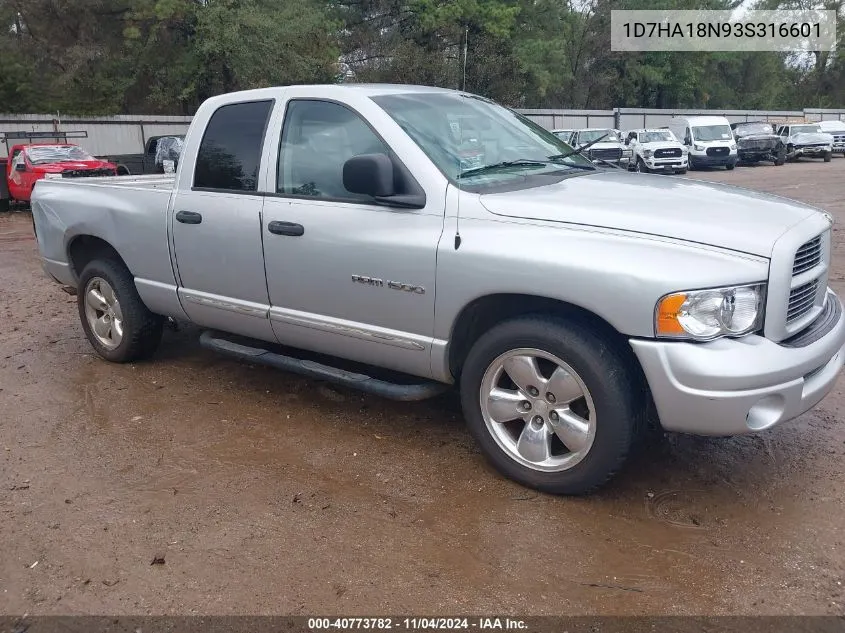 2003 Dodge Ram 1500 VIN: 1D7HA18N93S316601 Lot: 40773782