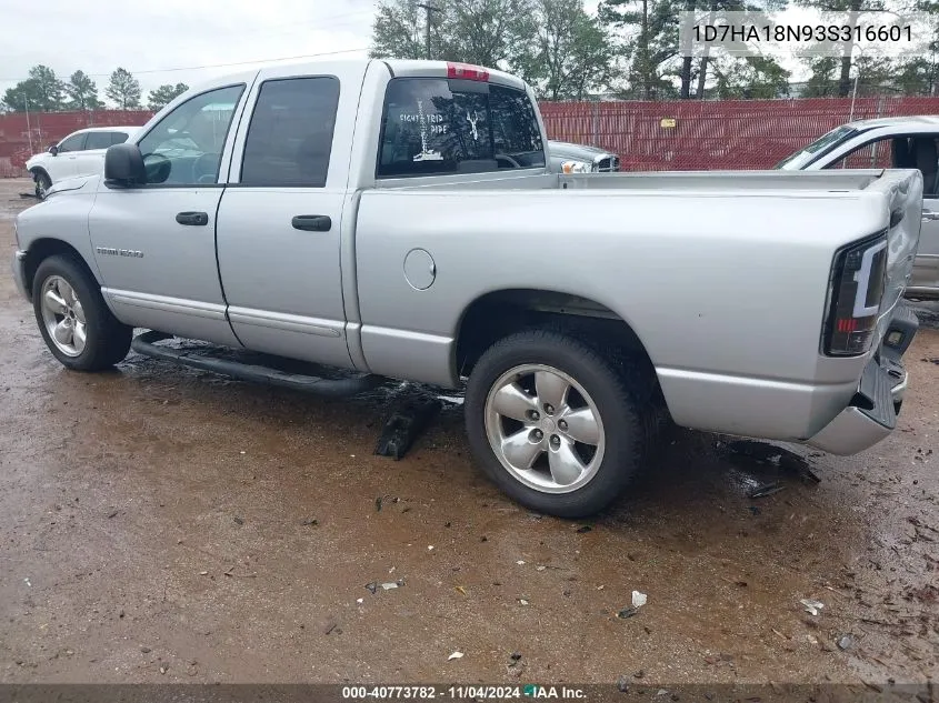 2003 Dodge Ram 1500 VIN: 1D7HA18N93S316601 Lot: 40773782