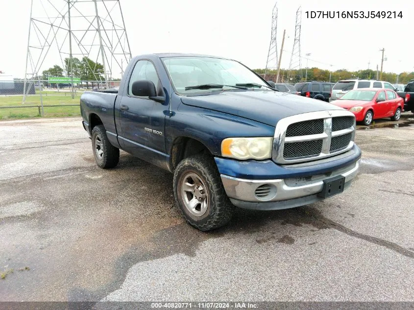 2003 Dodge Ram 1500 Slt/Laramie/St VIN: 1D7HU16N53J549214 Lot: 40820771