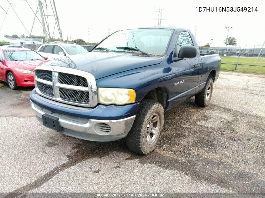 2003 Dodge Ram 1500 Slt/Laramie/St VIN: 1D7HU16N53J549214 Lot: 40820771