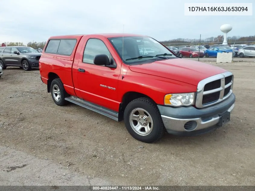 1D7HA16K63J653094 2003 Dodge Ram 1500 St