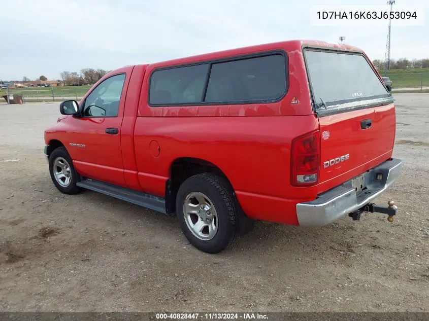 1D7HA16K63J653094 2003 Dodge Ram 1500 St