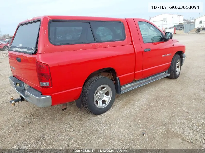 1D7HA16K63J653094 2003 Dodge Ram 1500 St