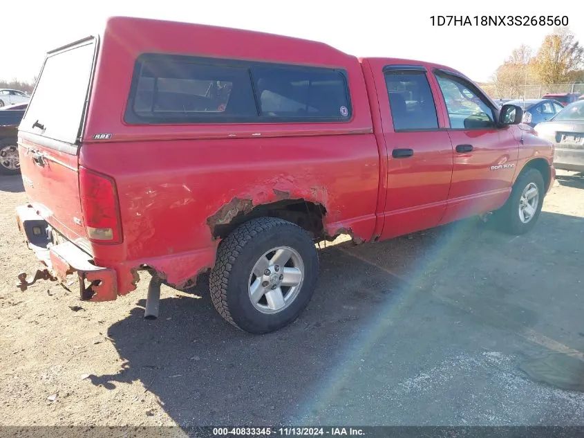 1D7HA18NX3S268560 2003 Dodge Ram 1500 Slt/Laramie/St