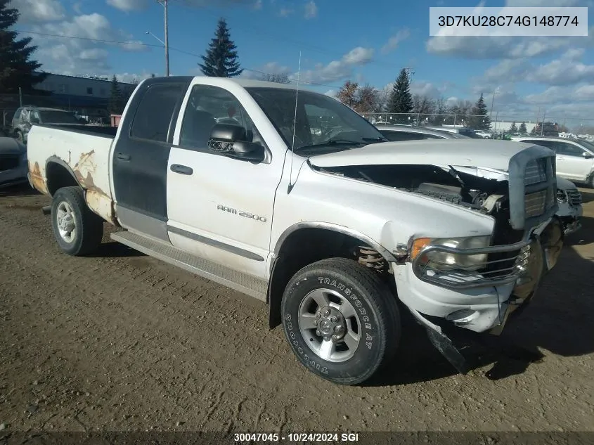 2004 Dodge Ram 2500 St/Slt VIN: 3D7KU28C74G148774 Lot: 30047045