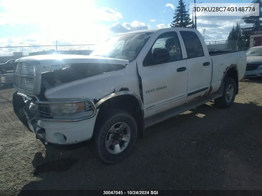 3D7KU28C74G148774 2004 Dodge Ram 2500 St/Slt