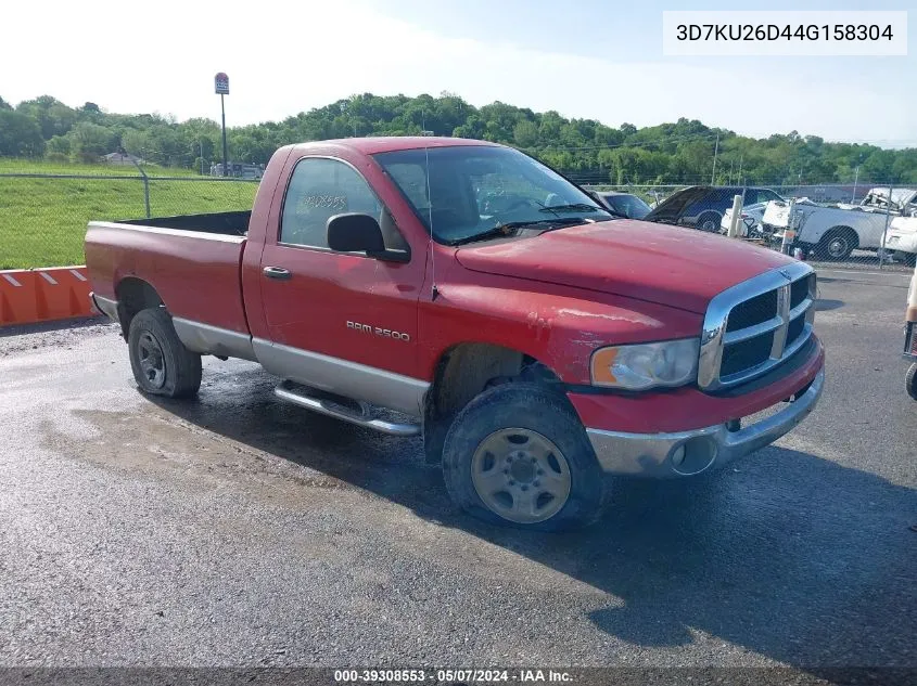 2004 Dodge Ram 2500 Slt/Laramie VIN: 3D7KU26D44G158304 Lot: 39308553