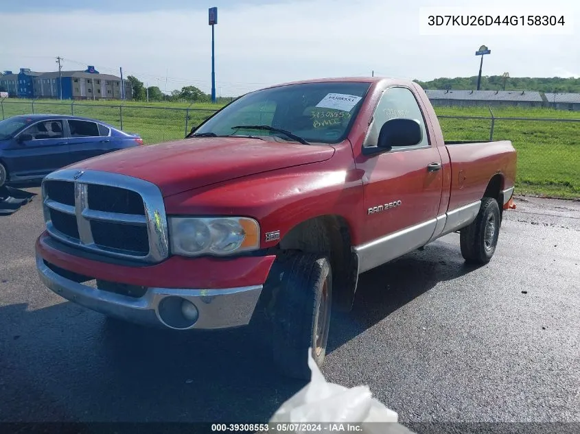 2004 Dodge Ram 2500 Slt/Laramie VIN: 3D7KU26D44G158304 Lot: 39308553