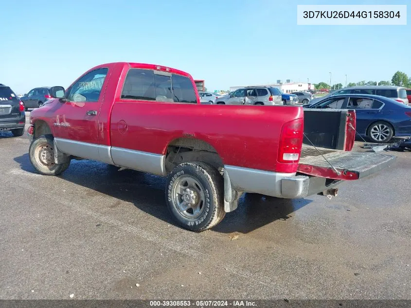 2004 Dodge Ram 2500 Slt/Laramie VIN: 3D7KU26D44G158304 Lot: 39308553