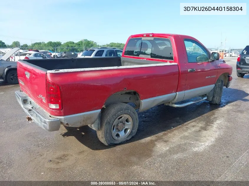 2004 Dodge Ram 2500 Slt/Laramie VIN: 3D7KU26D44G158304 Lot: 39308553