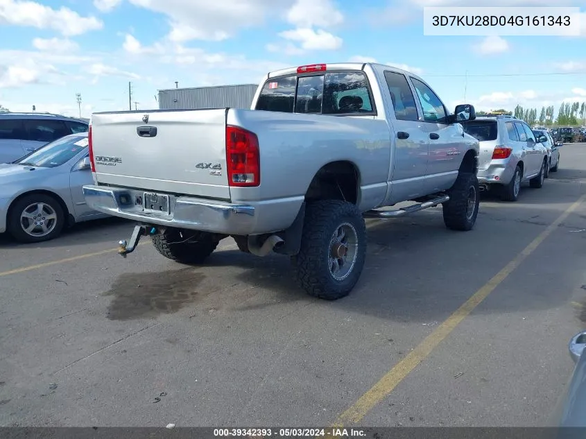 2004 Dodge Ram 2500 Slt/Laramie VIN: 3D7KU28D04G161343 Lot: 39342393