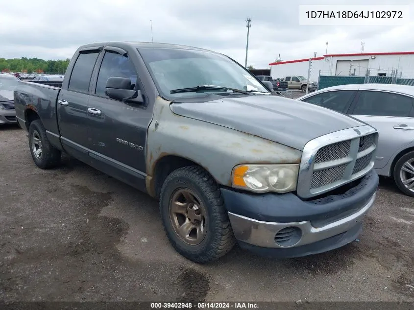 2004 Dodge Ram 1500 Slt/Laramie VIN: 1D7HA18D64J102972 Lot: 39402948