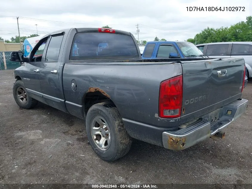 2004 Dodge Ram 1500 Slt/Laramie VIN: 1D7HA18D64J102972 Lot: 39402948