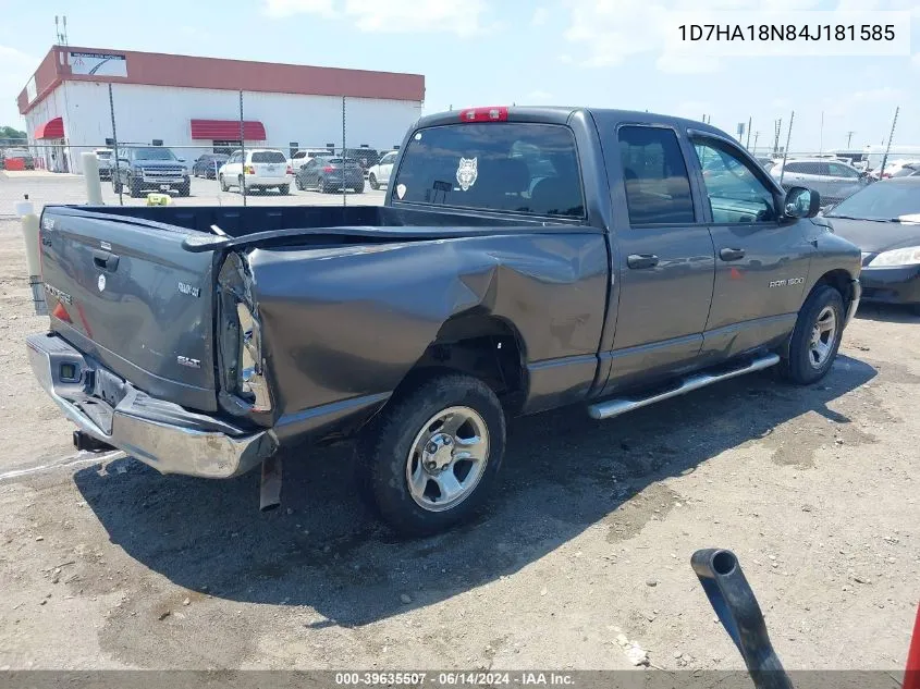 2004 Dodge Ram 1500 Slt/Laramie VIN: 1D7HA18N84J181585 Lot: 39635507