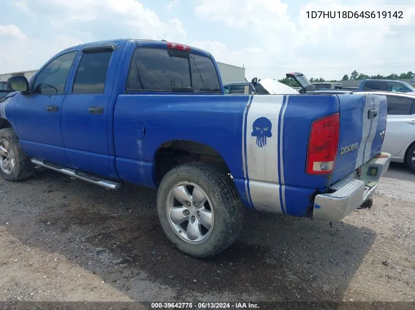 2004 Dodge Ram 1500 Slt/Laramie VIN: 1D7HU18D64S619142 Lot: 39642775