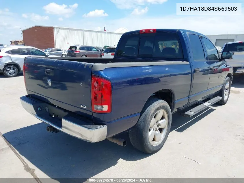 2004 Dodge Ram 1500 Slt/Laramie VIN: 1D7HA18D84S669503 Lot: 39724578