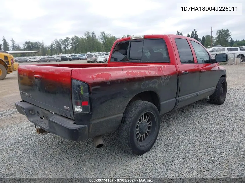 1D7HA18D04J226011 2004 Dodge Ram 1500 Slt/Laramie