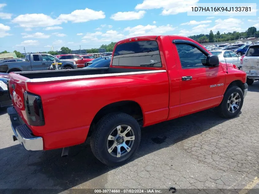 2004 Dodge Ram 1500 St VIN: 1D7HA16K94J133781 Lot: 39774660