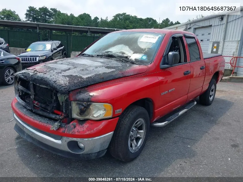 2004 Dodge Ram 1500 Slt/Laramie VIN: 1D7HA18D64S687367 Lot: 39845261