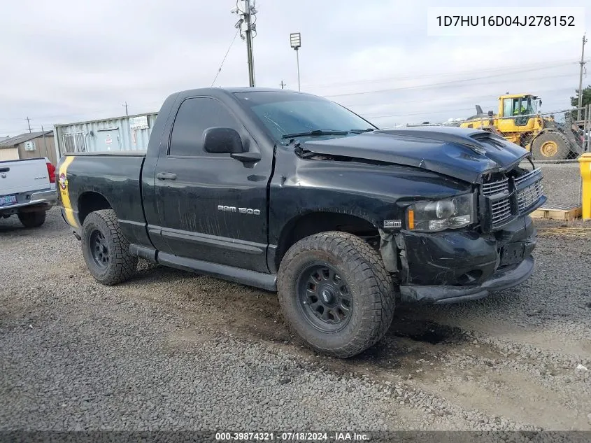 1D7HU16D04J278152 2004 Dodge Ram 1500 Slt/Laramie