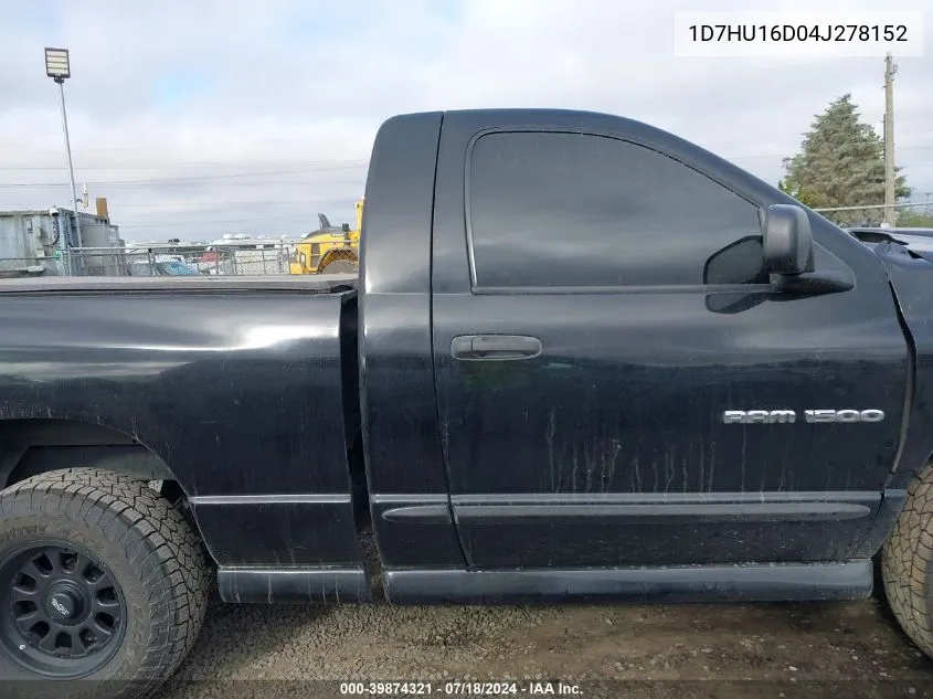 1D7HU16D04J278152 2004 Dodge Ram 1500 Slt/Laramie