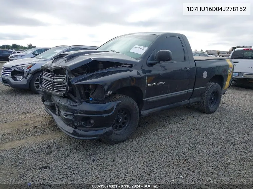 1D7HU16D04J278152 2004 Dodge Ram 1500 Slt/Laramie