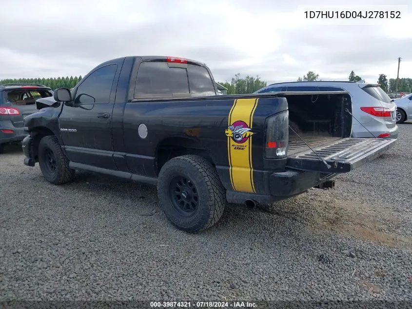 1D7HU16D04J278152 2004 Dodge Ram 1500 Slt/Laramie