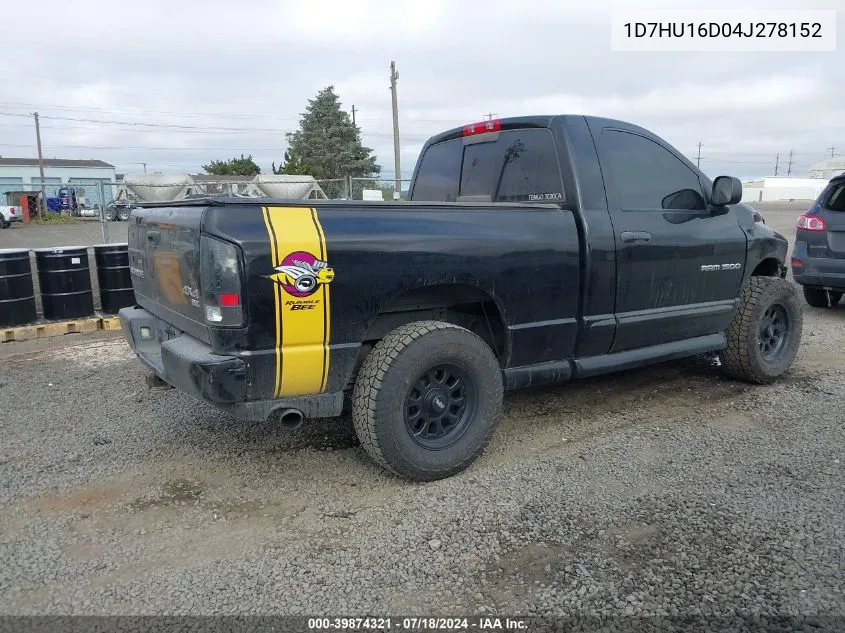 1D7HU16D04J278152 2004 Dodge Ram 1500 Slt/Laramie