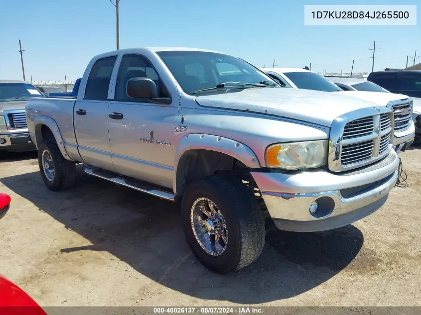 2004 Dodge Ram 2500 Slt/Laramie VIN: 1D7KU28D84J265500 Lot: 40026137