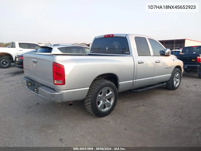 2004 Dodge Ram 1500 Slt/Laramie VIN: 1D7HA18NX4S652923 Lot: 40031909