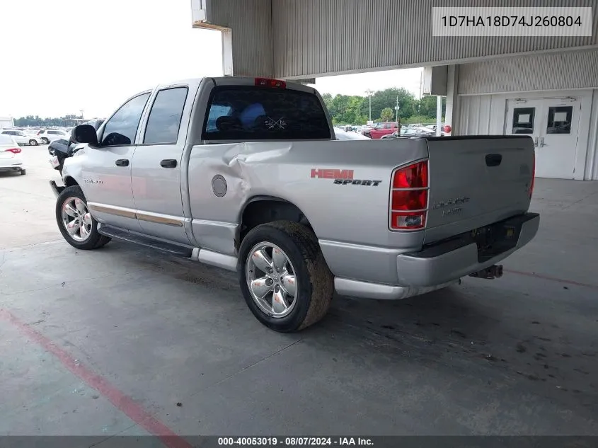 2004 Dodge Ram 1500 Slt/Laramie VIN: 1D7HA18D74J260804 Lot: 40053019