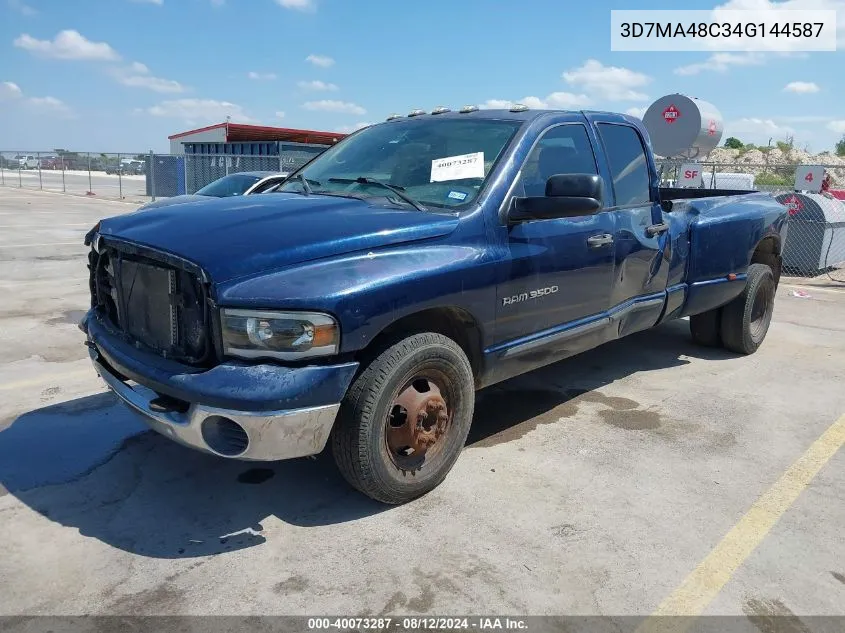 2004 Dodge Ram 3500 Slt/Laramie VIN: 3D7MA48C34G144587 Lot: 40073287