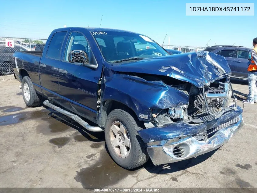 2004 Dodge Ram 1500 Slt/Laramie VIN: 1D7HA18DX4S741172 Lot: 40078717