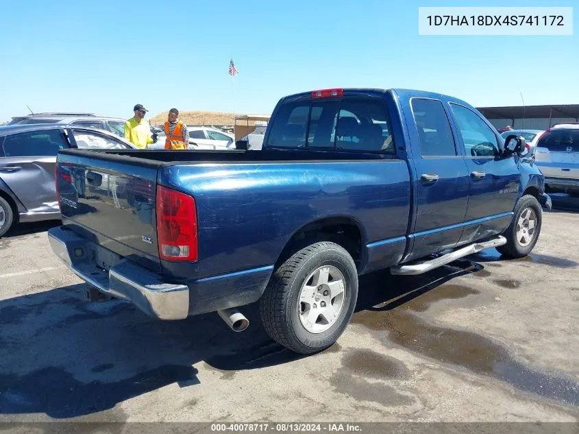 2004 Dodge Ram 1500 Slt/Laramie VIN: 1D7HA18DX4S741172 Lot: 40078717