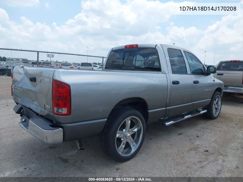 2004 Dodge Ram 1500 Slt/Laramie VIN: 1D7HA18D14J170208 Lot: 40083620