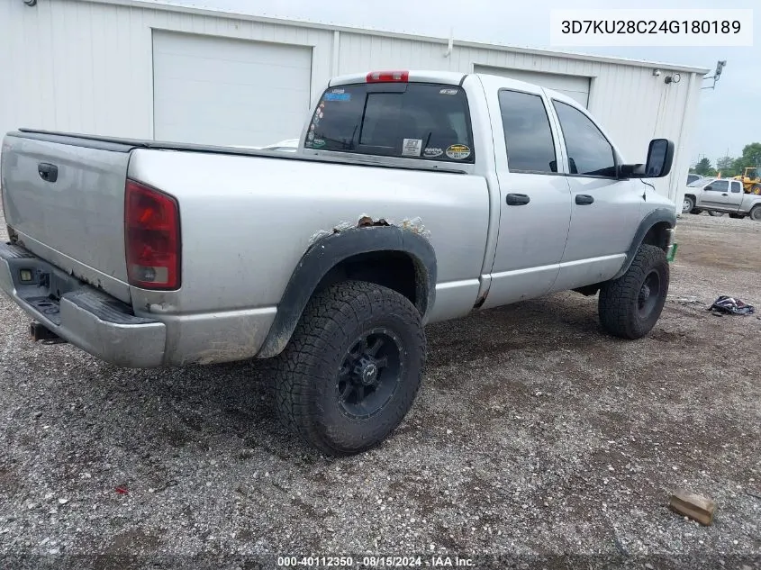 2004 Dodge Ram 2500 Slt/Laramie VIN: 3D7KU28C24G180189 Lot: 40112350