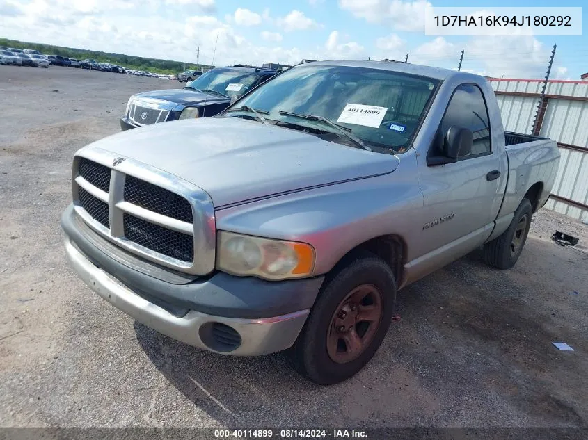 2004 Dodge Ram 1500 St VIN: 1D7HA16K94J180292 Lot: 40114899