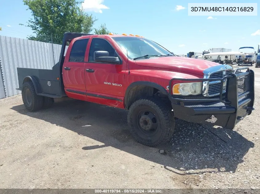 2004 Dodge Ram 3500 Slt/Laramie VIN: 3D7MU48C14G216829 Lot: 40119794