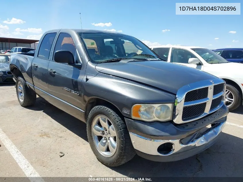 2004 Dodge Ram 1500 St/Slt VIN: 1D7HA18D04S702896 Lot: 40161628