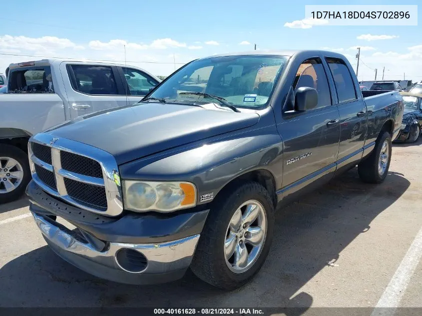 2004 Dodge Ram 1500 St/Slt VIN: 1D7HA18D04S702896 Lot: 40161628