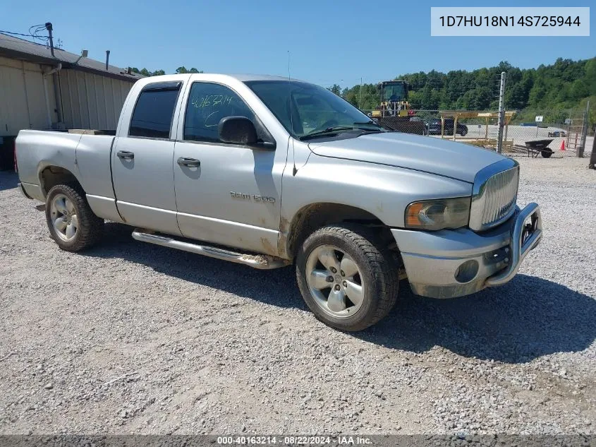 2004 Dodge Ram 1500 Slt/Laramie VIN: 1D7HU18N14S725944 Lot: 40163214