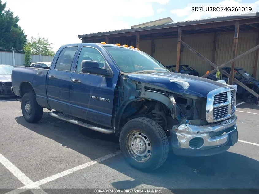 2004 Dodge Ram 3500 St VIN: 3D7LU38C74G261019 Lot: 40174689