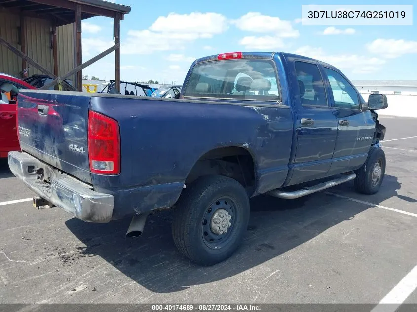 2004 Dodge Ram 3500 St VIN: 3D7LU38C74G261019 Lot: 40174689