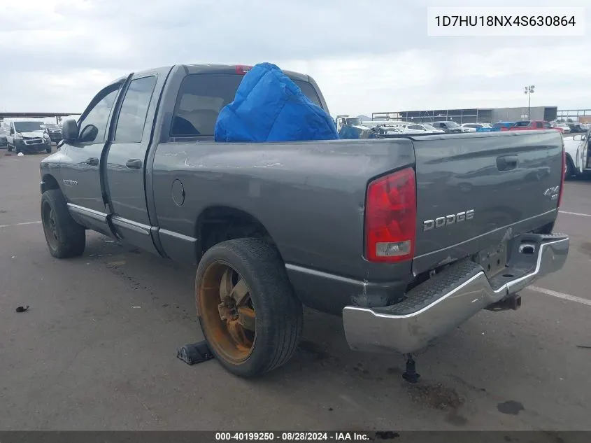 2004 Dodge Ram 1500 Slt/Laramie VIN: 1D7HU18NX4S630864 Lot: 40199250