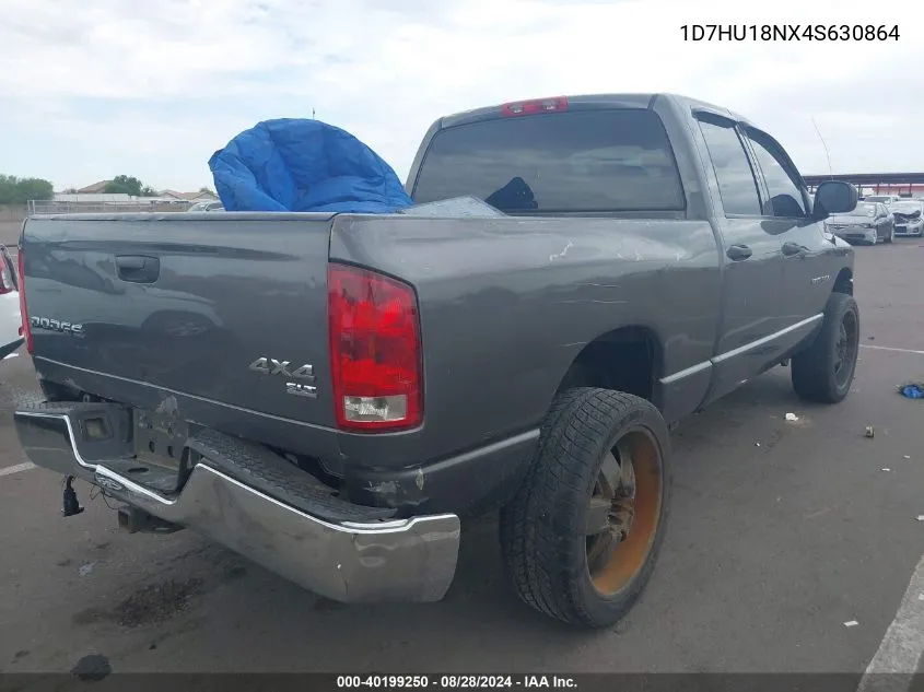 2004 Dodge Ram 1500 Slt/Laramie VIN: 1D7HU18NX4S630864 Lot: 40199250