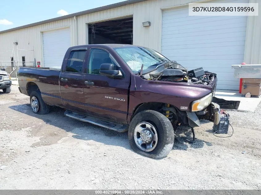 3D7KU28D84G159596 2004 Dodge Ram 2500 Slt/Laramie