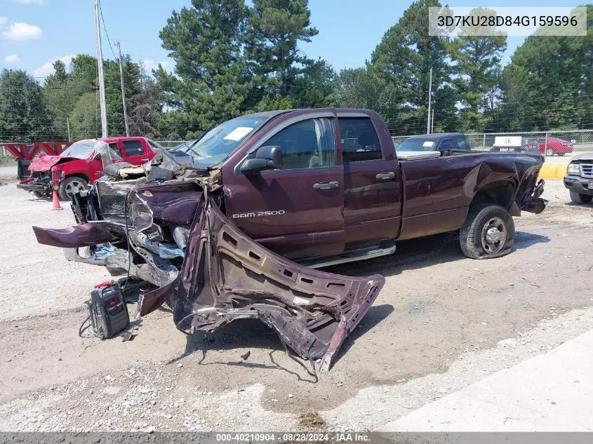 3D7KU28D84G159596 2004 Dodge Ram 2500 Slt/Laramie