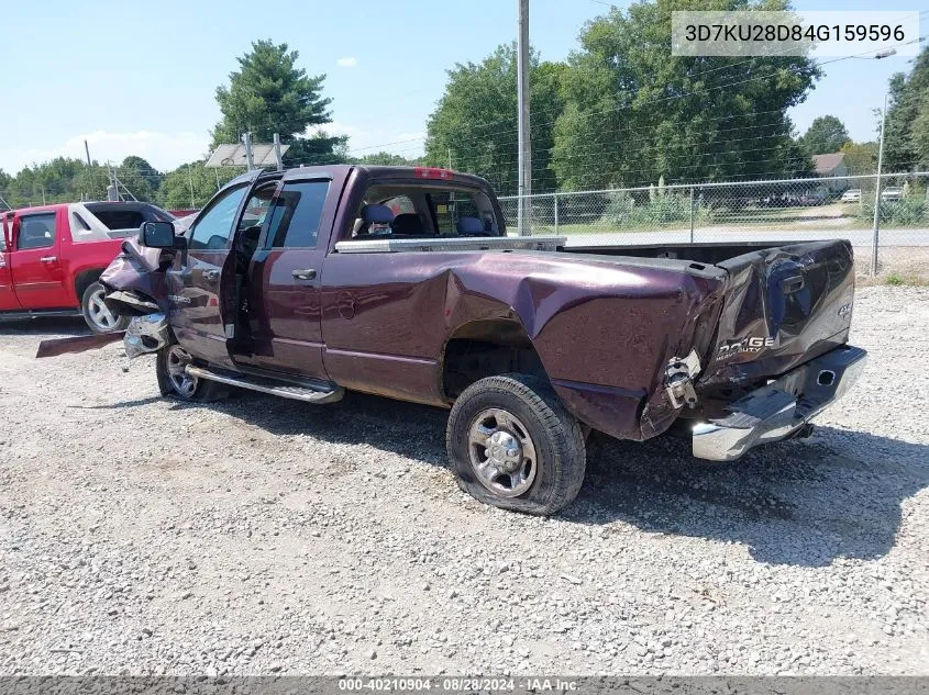 3D7KU28D84G159596 2004 Dodge Ram 2500 Slt/Laramie