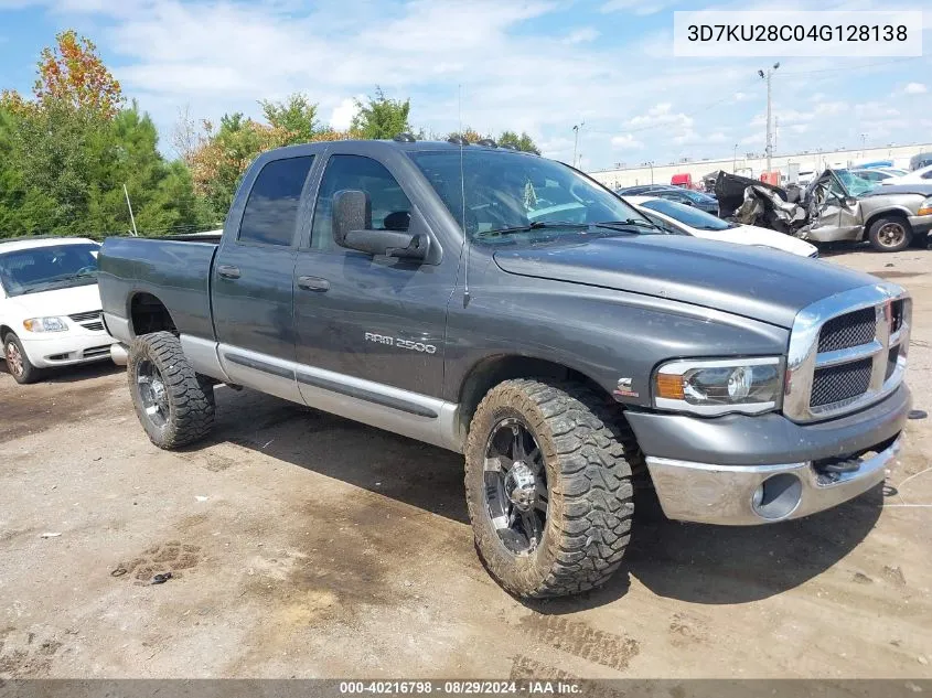 2004 Dodge Ram 2500 Slt/Laramie VIN: 3D7KU28C04G128138 Lot: 40216798